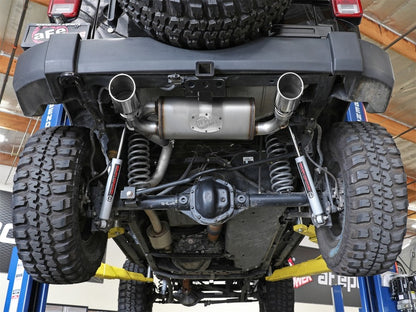 aFe Rebel Series 2.5in 409 Stainless Steel Axle-Back Exhaust System w/ Pol 49-48061-P Photo - Mounted