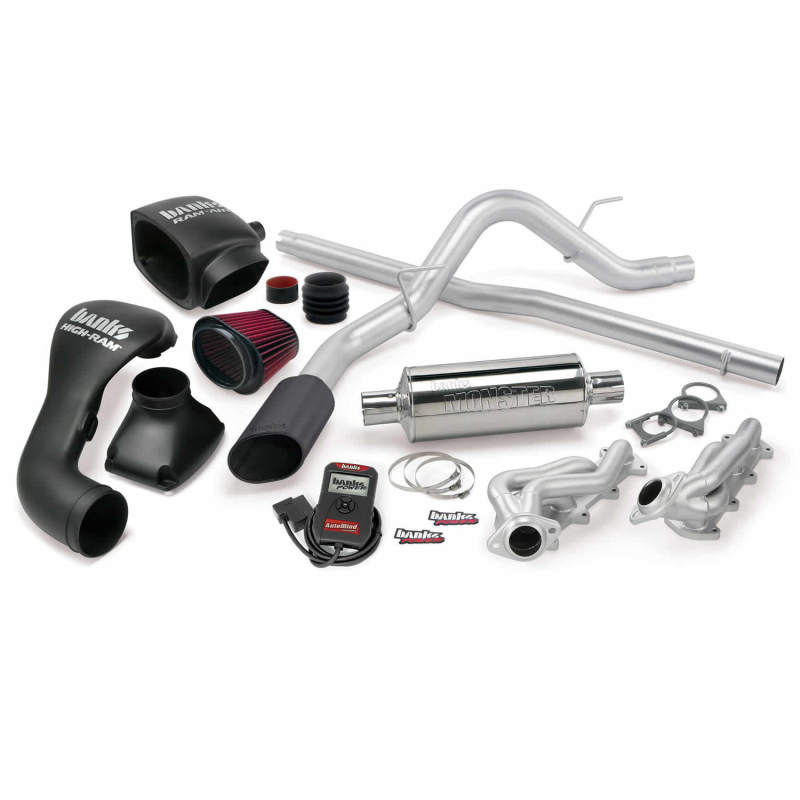 Banks Power 04-08 Ford 5.4L F-150 SCLB/ECMB PowerPack System - SS Single Exhaust w/ Black Tip 48533-B 48533-B Photo - Primary