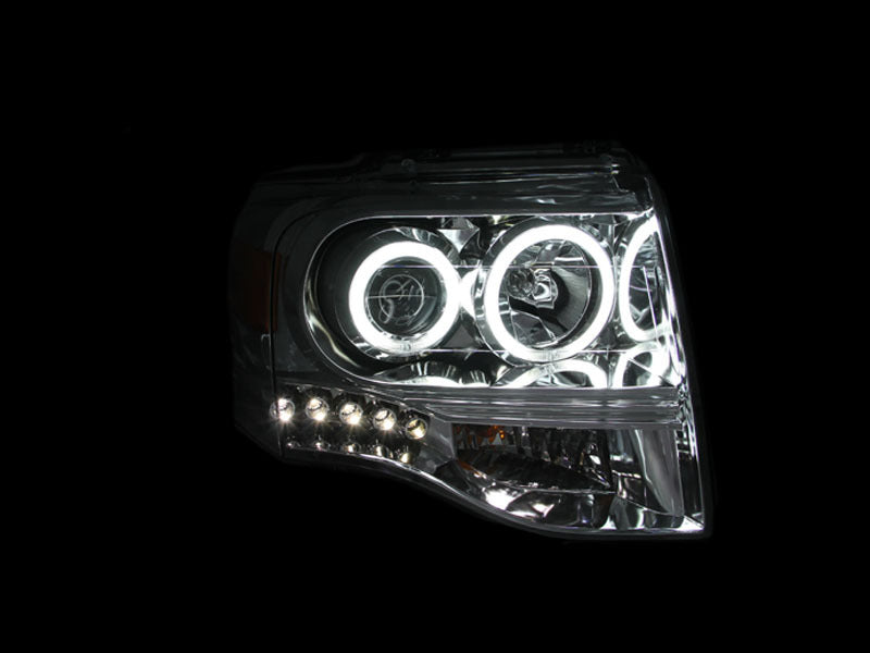 Anzo 2007-2014 Ford Expedition Projector Headlights Chrome 111114 Photo - Mounted