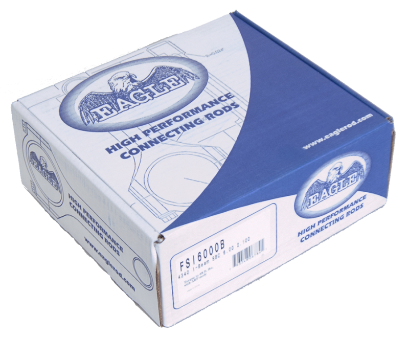 Eagle SBC Forged 4340 I-Beam Rods 6.000 w/7/16 Bolts EAGFSI6000B FSI6000B Photo - in package