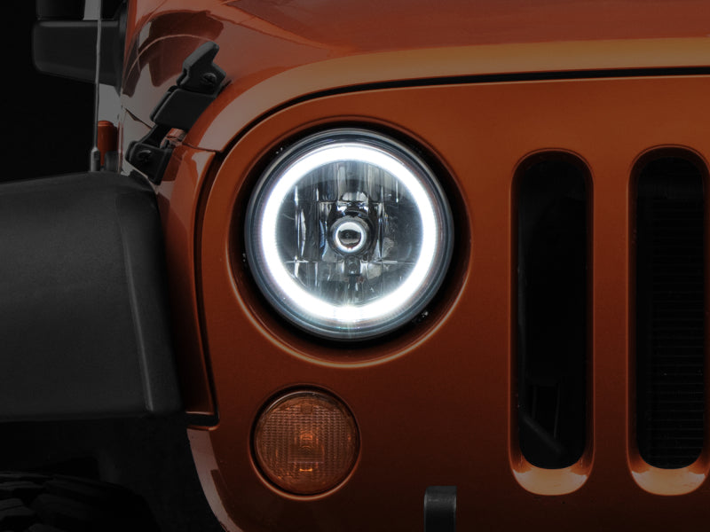 Raxiom 07-18 Jeep Wrangler JK LED Halo Headlights- Chrome Housing (Clear Lens) J121871 J121871 Photo - Close Up