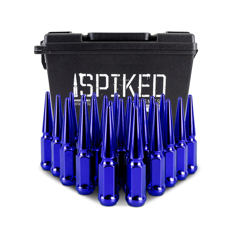 Mishimoto Mishimoto Steel Spiked Lug Nuts M12 x 1.5 24pc Set Blue MMLG-SP1215-24BL MMLG-SP1215-24BL User 1
