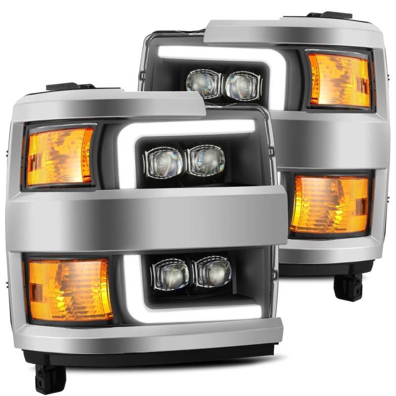 AlphaRex 15-18 Chevy 2500HD NOVA LED Proj Headlights Plank Style Black w/Activ Light/Seq Signal/DRL 880227 880227 Photo - Primary