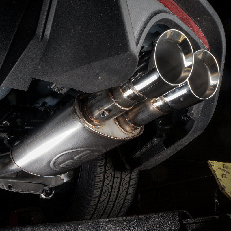 Stainless Works 2018+ Ford Mustang GT 3in Redline Series Catback H-Pipe w/Active Valves & Quad Tips M18CBHFCV M18CBHFCV Photo - Mounted