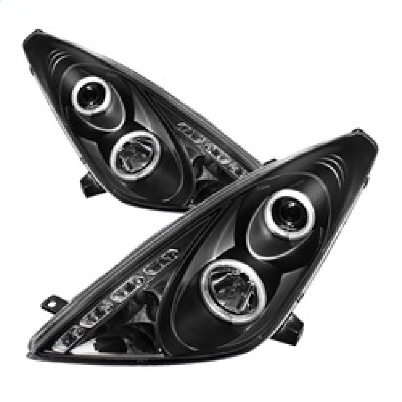 Spyder Toyota Celica 00-05 Projector Headlights LED Halo DRL Blk High H1 Low H1 PRO-YD-TCEL00-LED-BK 5011848 5011848 Photo - Primary