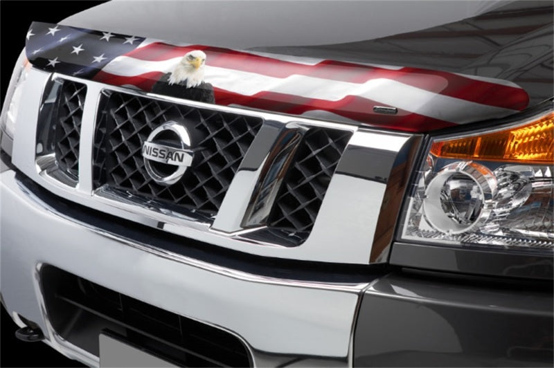 Stampede Vigilante Premium Hood Protector, American Flag w/Eagle, for 2004-2015 3411-30 Photo - Mounted
