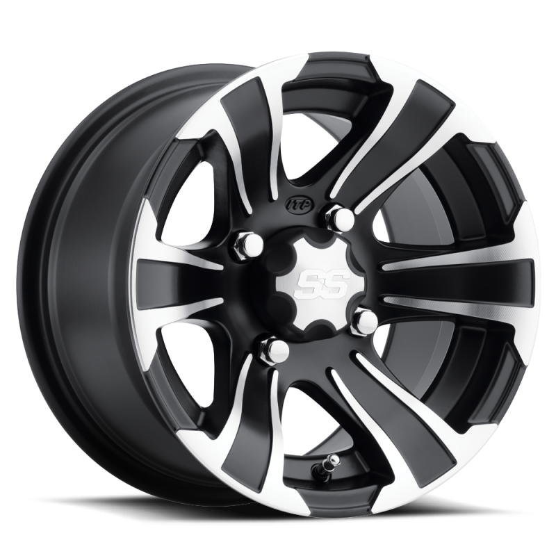 ITP SS 312 14x8 / 4x110 BP / 5+3 Offset Black w/ Machined Wheel 1428447536B 1428447536B Photo - Primary