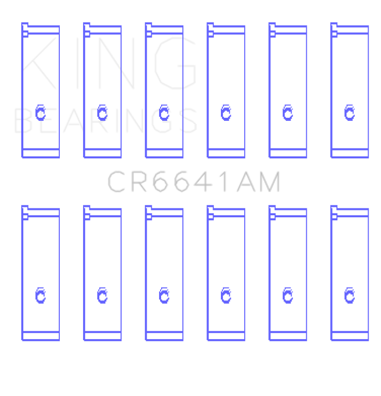 King Engine Bearings Toyota 3Vze (Size +0.50mm) Connecting Rod Bearing Set CR6641AM0.5 CR6641AM0.5 Photo - Primary