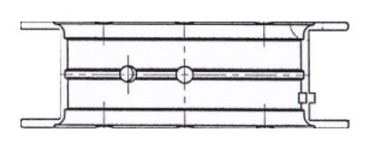 ACL 1997+ Chevy V8 4.8/5.3/5.7/6.0 Gen 3 Standard Main Bearing Set 5M7298A-STD 5M7298A-STD Technical Drawing