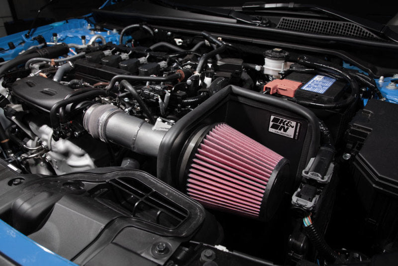 K&N Engineering K&N 2022 Honda Civic 1.5L Turbo L4 Silver Typhoon Intake 69-1509TC 69-1509TC Photo - Mounted