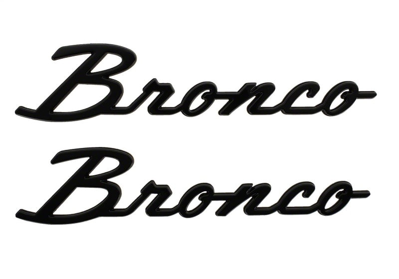 Ford Racing 21-24 Bronco Classic Script Fender Badge Kit - Gloss Black M-1447-BSGS M-1447-BSGS Photo - Primary