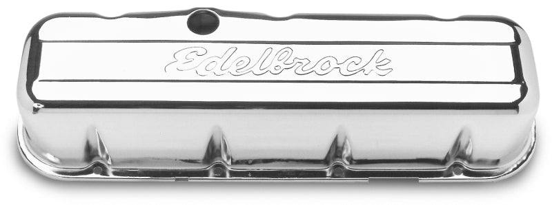Edelbrock Valve Cover, Signature Series, Chevrolet, 1965 & Later 396-502 V8, Chr 4680 Photo - Primary