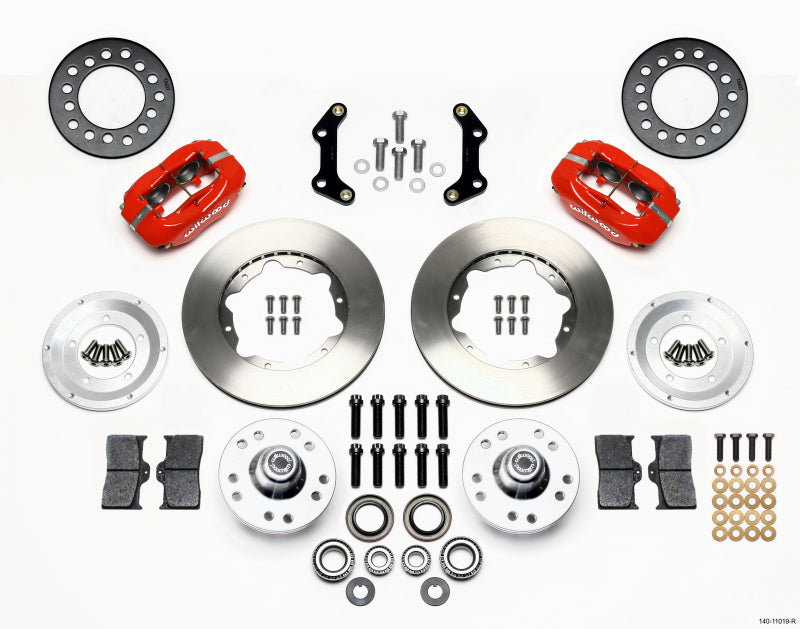 Wilwood Forged Dynalite Front Kit 11.00in Red 73-80 CDP A B E & F Body 140-11019-R 140-11019-R Photo - Primary