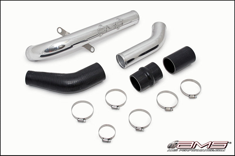 AMS Performance 08-15 Mitsubishi EVO X Upper I/C Pipe - Black Powder Coat AMS.04.09.0002-2 AMS.04.09.0002-2 Photo - Primary