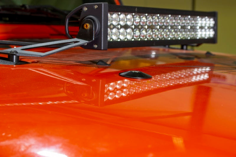 Kentrol 97-19 Jeep Wrangler JK/TJ Hood Bumper Deletes Black Powdercoat Stainless Steel 50723 50723 Photo - Primary
