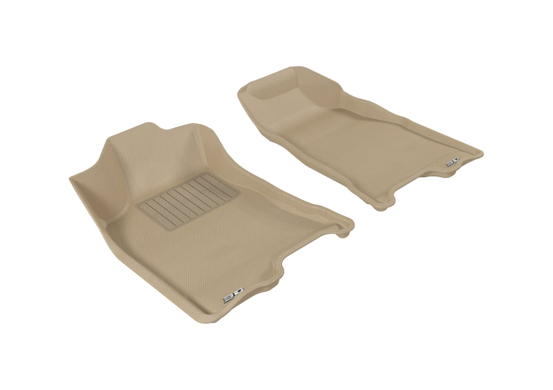 3D MAXpider 2004-2012 Chevrolet/GMC Colorado/Canyon Crew Cab Kagu 1st Row Floormat - Tan L1CH02711502 L1CH02711502 Photo - Primary