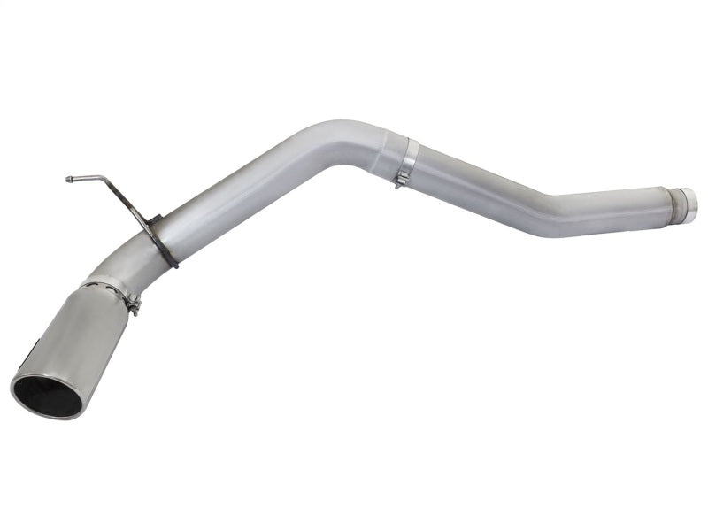 aFe ATLAS 5in DPF-Back Aluminized Steel Exhaust System w/Polished Tip: Nis 49-06112-P Photo - Unmounted
