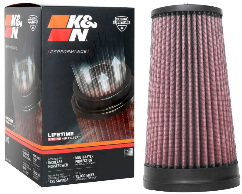 K&N Engineering K&N Universal Unique Air Filter 2-3/4in FLG x 4-21/32in Base x 3-1/2in Top x 8-1/4in Height RU-5291 RU-5291 Photo - out of package