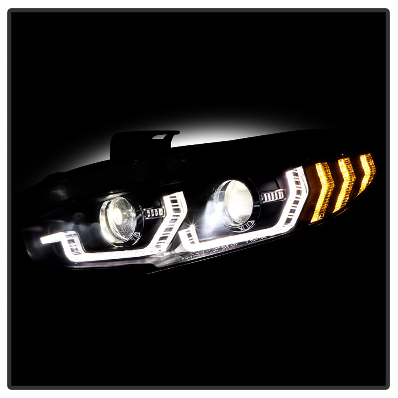SPYDER Honda Civic 16-20 LED Model High-Power LED Module Headlights - Black (PRO-YD-HC16LEDAP-SEQGR-BK) 5088932 5088932 User 5