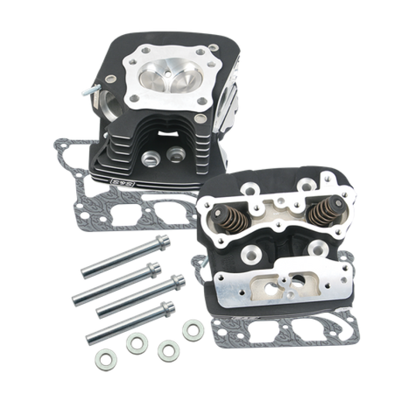 S&S Cycle 99-05 BT .585in RW Conical Steel/w/o Compression Release Head Kit - Black 900-0410 900-0410 User 1