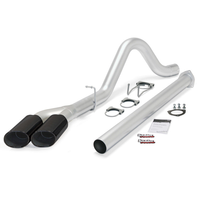 Banks Power 15-16 Ford 6.7L F250-350-450 CCSB/CCLB Monster Exh Sys - Single Dual Exh w/ Black Tip 49793-B 49793-B Photo - Primary