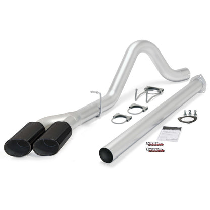 Banks Power 15-16 Ford 6.7L F250-350-450 CCSB/CCLB Monster Exh Sys - Single Dual Exh w/ Black Tip 49793-B 49793-B Photo - Primary