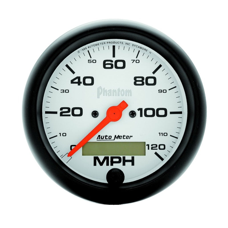 Autometer Gauge, Speedo, 3 3/8", 120mph, Elec. Program w/ Lcd Odo, Phantom 5887 Photo - Primary