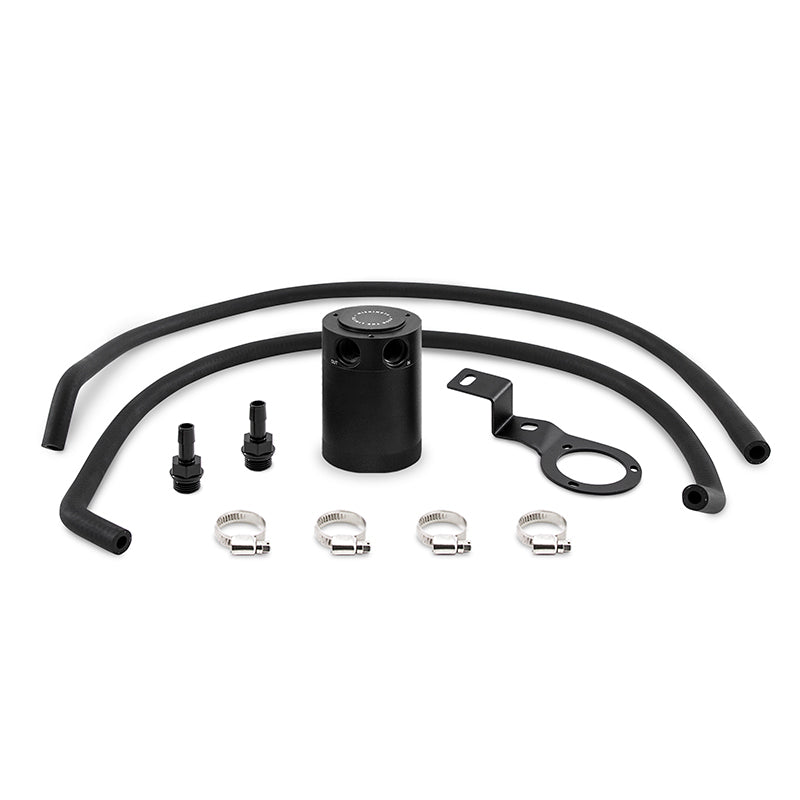 Mishimoto 15-16 Subaru WRX PVC Side Baffled Oil Catch Can - Black MMBCC-WRX-15PBE MMBCC-WRX-15PBE Photo - Primary