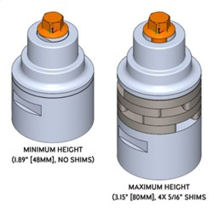 RockJock JL/JT/JK excl. 392 Adjustable Front Bump Stops w/ Hardware RJ-107101-101 RJ-107101-101 Technical Drawing