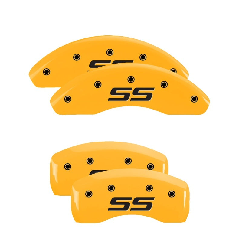 MGP 4 Caliper Covers Engraved Front & Rear Monte Carlo SS Yellow Finish Black Char 2002 Chevy Impala 14050SSS4YL 14050SSS4YL Photo - Primary