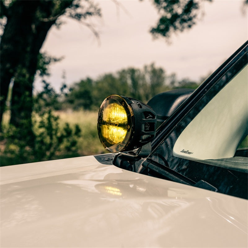 Rigid Industries 2021 Ford Bronco A-Pillar Light Mount Kit (Includes 4 inch 360-Series Drive) 46711 46711 Photo - Mounted