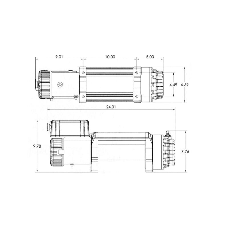 Superwinch 15000lb Winch 7/16in x 82ft Wire Roller Fairlea SUP1515000 1515000 Line Art
