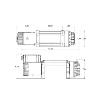 Superwinch 15000lb Winch 15/32in x 78ft Synthetic Rope SUP1515001 1515001 Line Art