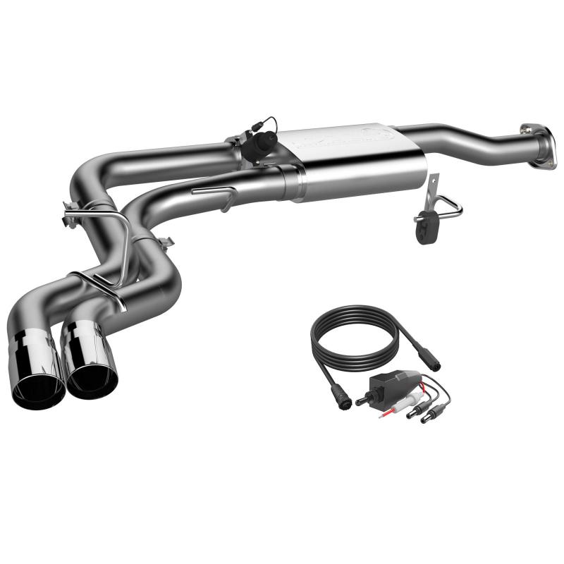 QTP 15-18 Ford F-150 CC/EC Standard Bed 304SS Screamer Cat-Back Exhaust w/3in Tips 440015 440015 Photo - Primary