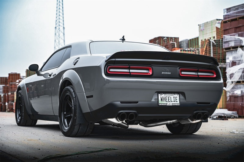Corsa 19-21 Challenger SRT/Hellcat/Demon/Redeye 2.75in Valved CB DRE w/ Twin 3.5in Pol Blk PVD Tips 21070BLK 21070BLK Photo - Mounted