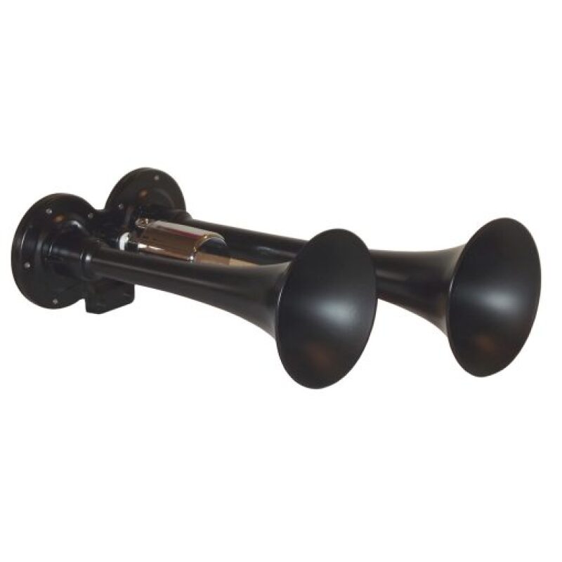 Kleinn Air Horns Kleinn Black Dual Horn/ 10In/7.5In - XCR2.0 Coated Zinc Alloy 101 101 Photo - Primary