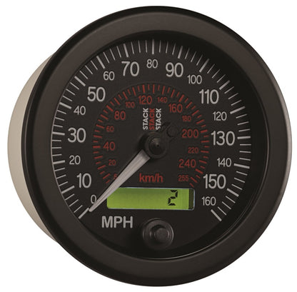 Autometer Stack Instruments 88MM 0-160 MPH / 260 KM/H Programmable Speedometer - Black ST3801 ST3801 User 5