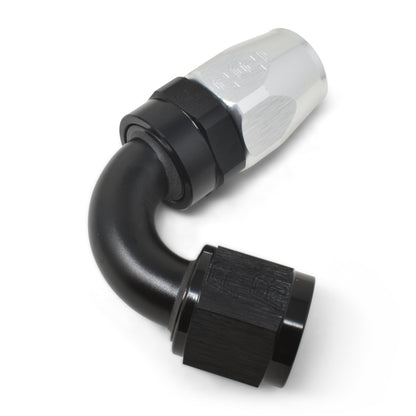 Russell -8 AN Full Flow 120° Tight Radius Hose Ends - Black / Silver 613413 Photo - out of package