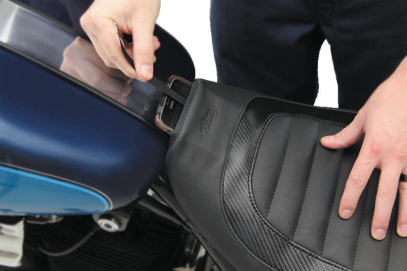 Mustang Motorcycle Mustang 82-00 Harley FXR Jody Perewitz Design Solo Seat (Hinge Mounted) - Black 76990 76990 User 3