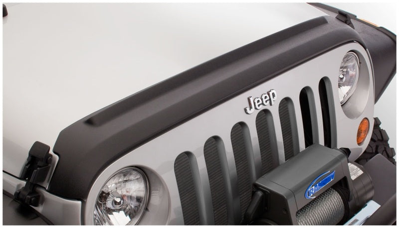 Bushwacker 07-18 Jeep Wrangler Trail Armor Hood and Tailgate Protector Excl Power Dome Hood - Black 14013 14013 Photo - Mounted