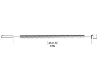 aFe Magnum FORCE Cold Air Intake MAF Extension Harness 12in 11-19 Ford Diesel V8-6.7L (td) 59-06301 59-06301 Technical Drawing