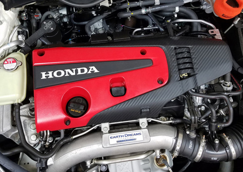 J&L 17-21 Honda Civic Type R Passenger Side Oil Separator 3.0 - Black Anodized 3100P-B 3100P-B Photo - Mounted