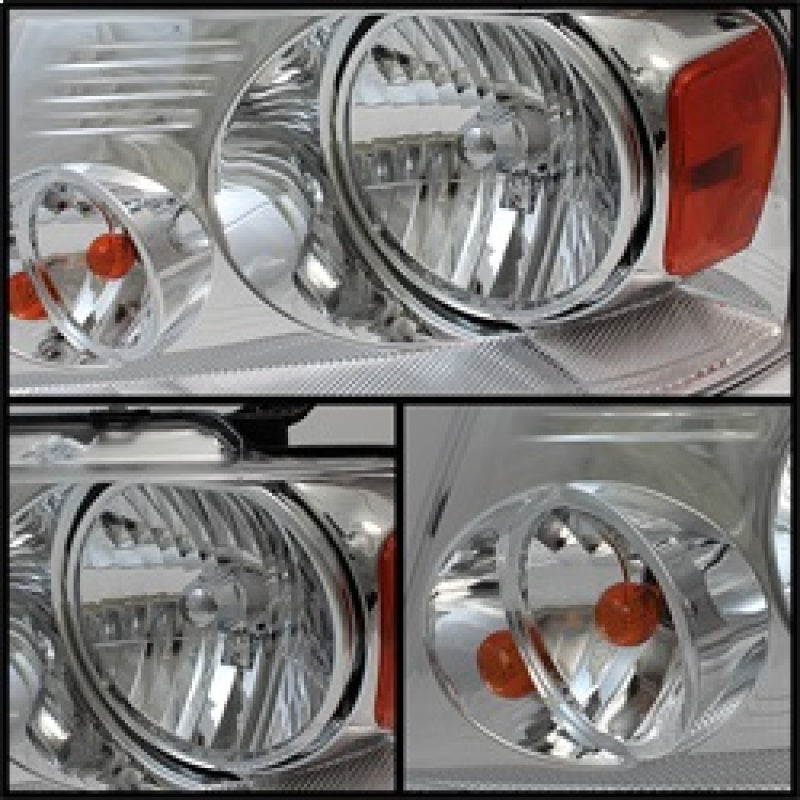 SPYDER Xtune Ford F150 04-08 Amber Crystal Headlights Chrome HD-JH-FF15004-AM-C 5069825 5069825 Photo - Unmounted
