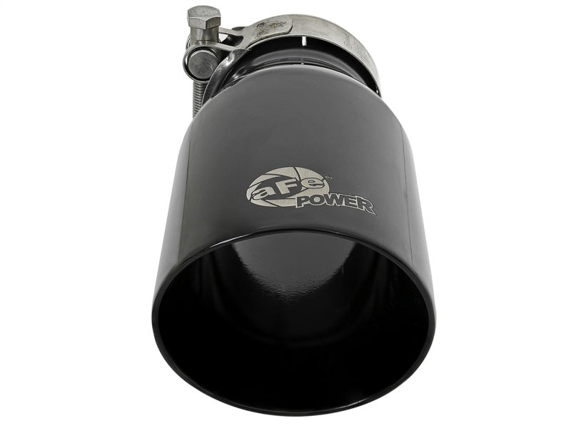 aFe Exhaust Tip Black - MACH Force-Xp 409 Stainless Steel Single-Wall 49T25354-B07 Photo - Unmounted