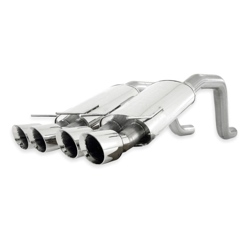 Stainless Works 2006-13 Corvette C6ZO6/ZR1 3in Axleback Chambered Mufflers Quad 4in Rolled Edge Tips ZO6CBCQUAD ZO6CBCQUAD Photo - Primary