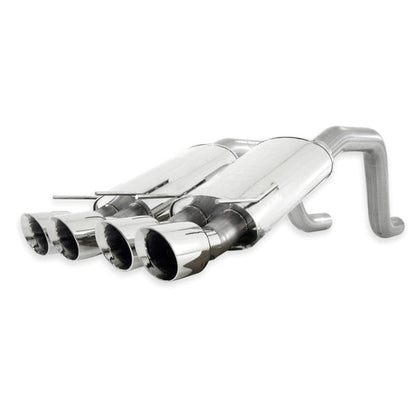 Stainless Works 2006-13 Corvette C6ZO6/ZR1 3in Axleback Chambered Mufflers Quad 4in Rolled Edge Tips ZO6CBCQUAD ZO6CBCQUAD Photo - Primary