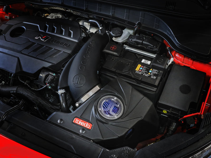 aFe 22-23 Hyundai Kona N L4 2.0L(t) Takeda Momentum Cold Air Intake System w/ Pro 5R Filter 56-70058R 56-70058R Photo - Mounted
