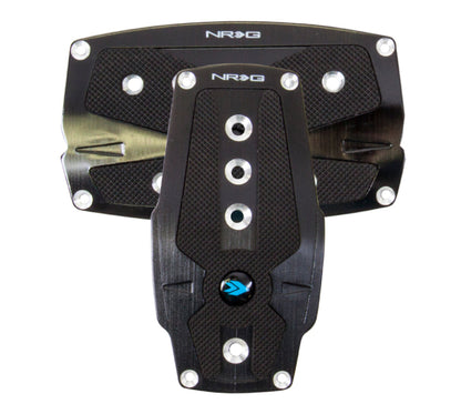 NRG Brushed Black Aliminum Sport Pedal w/ Black Rubber Inserts AT PDL-250BK Photo - Primary