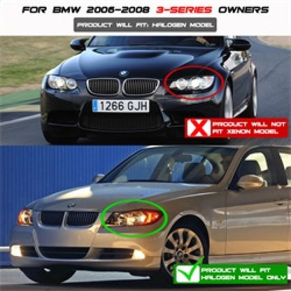 Spyder BMW E90 3-Series 06-08 Projector LED Halo Amber Reflctr Rplc Bulb Smke PRO-YD-BMWE9005-AM-SM 5009029 5009029 Photo - Mounted