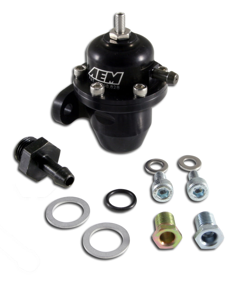 AEM Electronics Fuel Pressure Regulator Black Honda Acura 25-300BK Photo - Primary